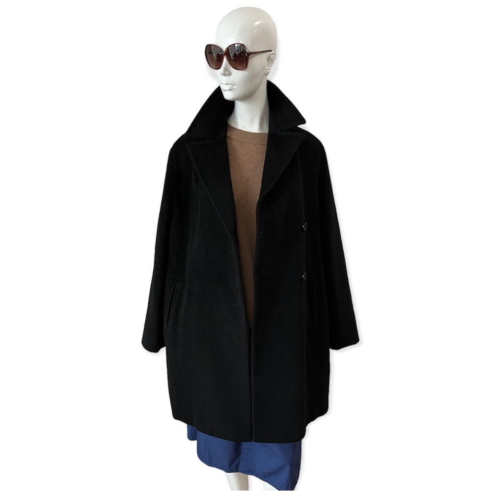 Maska Black Virgin Wool Coat